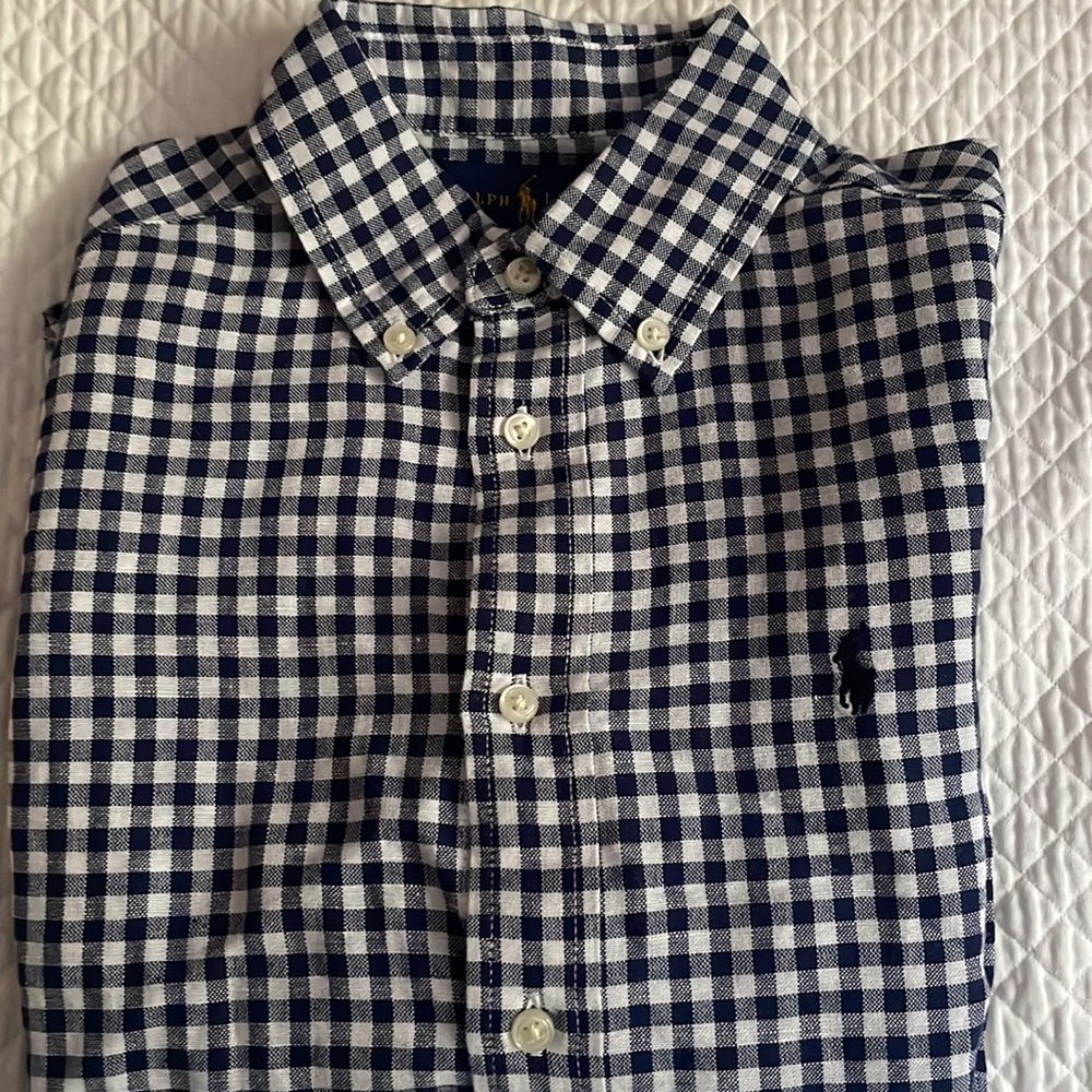 Ralph Lauren Plaid Cotton Poplin Shirt NWT